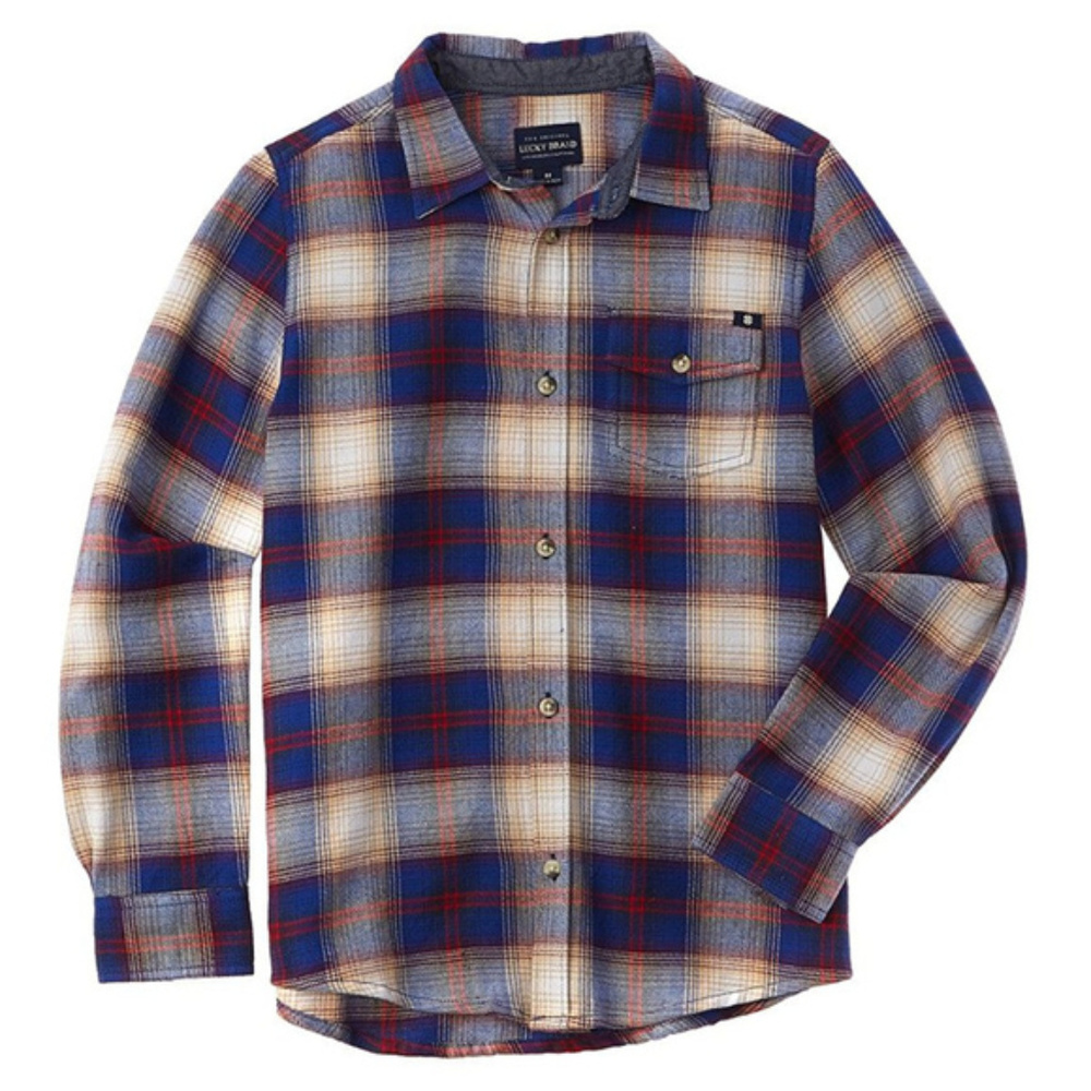 Boys Flannel Shirt: XL Lucky Brand Long Sleeve